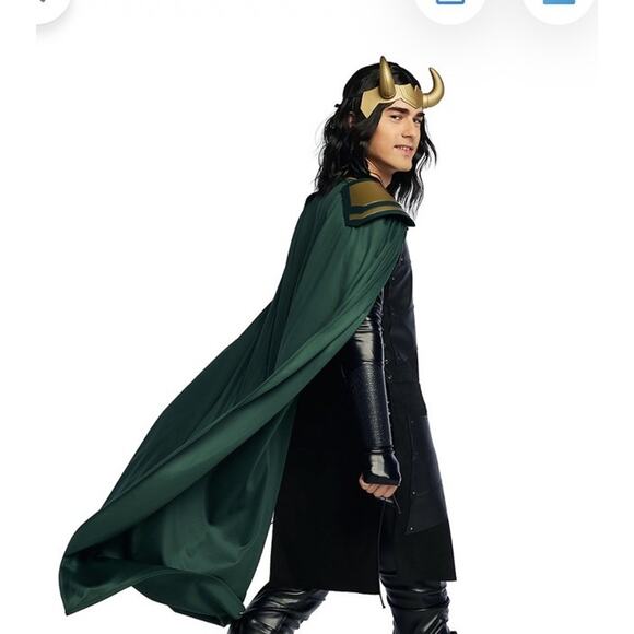 Loki Costume Accessory Set for Adults - Costume Set Cape and Headgear - Picture 1 of 8